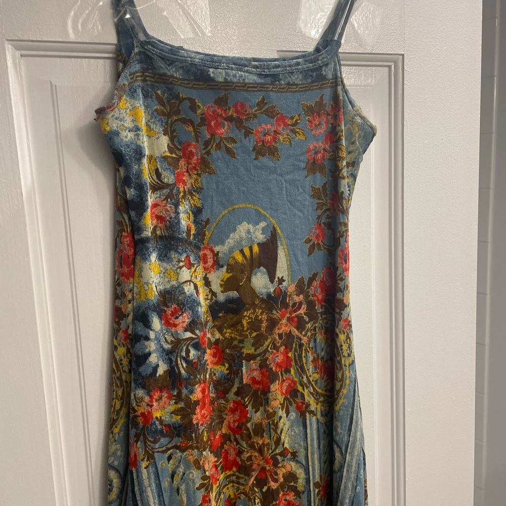 Reworked save the queen floral print dress